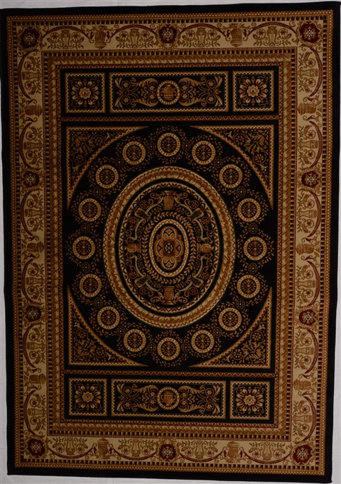 Modern Black Machine Made 67 X 93  Area Rug 100-17606 Image 0