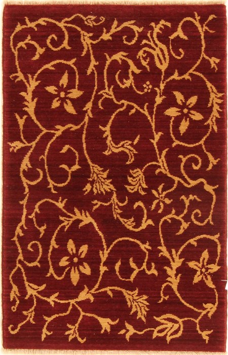 Modern Red Machine Made 27 X 411 Area Rug 300-17609 Image 0