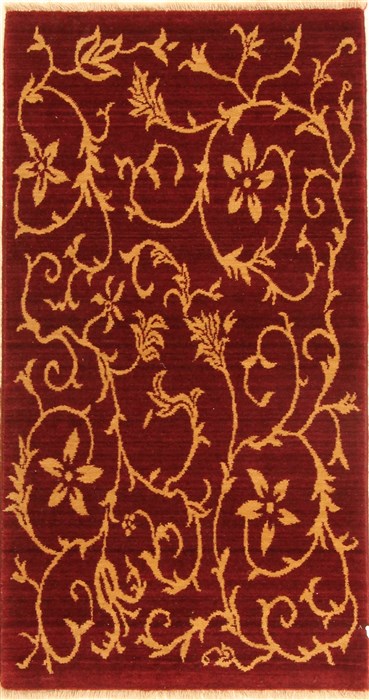 Modern Red Machine Made 27 X 41  Area Rug 300-17611 Image 0