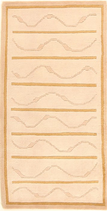 Gabbeh Beige Machine Made 26 X 47  Area Rug 300-17614 Image 0