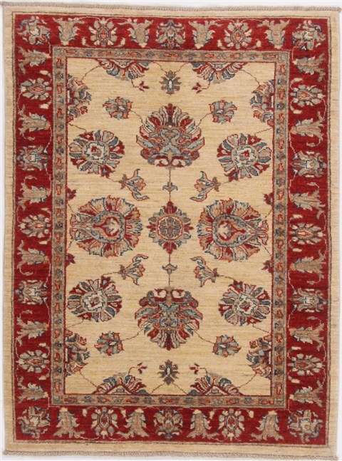 Ziegler Beige Hand Knotted 33 X 44  Area Rug 250-17619 Image 0