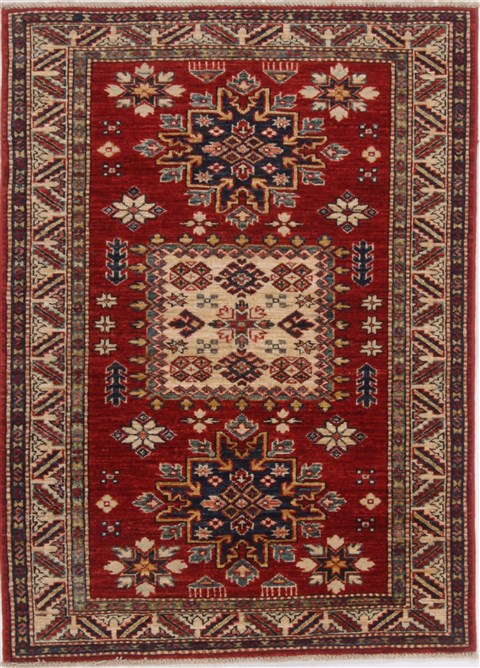 Kazak Red Hand Knotted 31 X 42  Area Rug 250-17621 Image 0