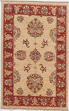Indian Ziegler Yellow Rectangle 3x4 ft Wool Carpet 17623