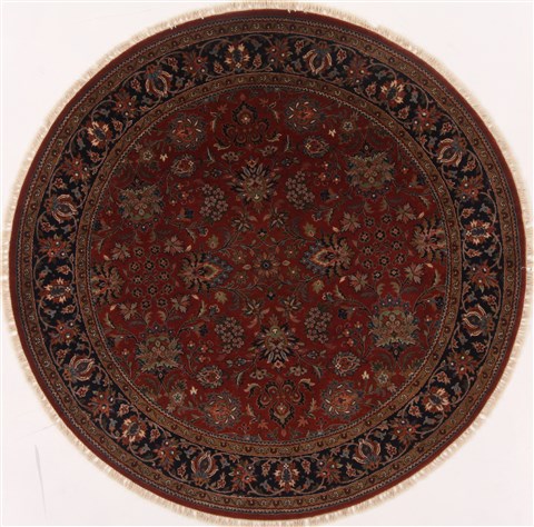 Kashmar Brown Round Hand Knotted 60 X 60  Area Rug 250-17632 Image 0