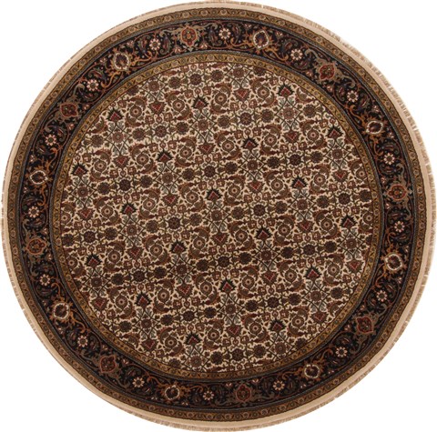 Herati Beige Round Hand Knotted 510 X 510  Area Rug 250-17633 Image 0