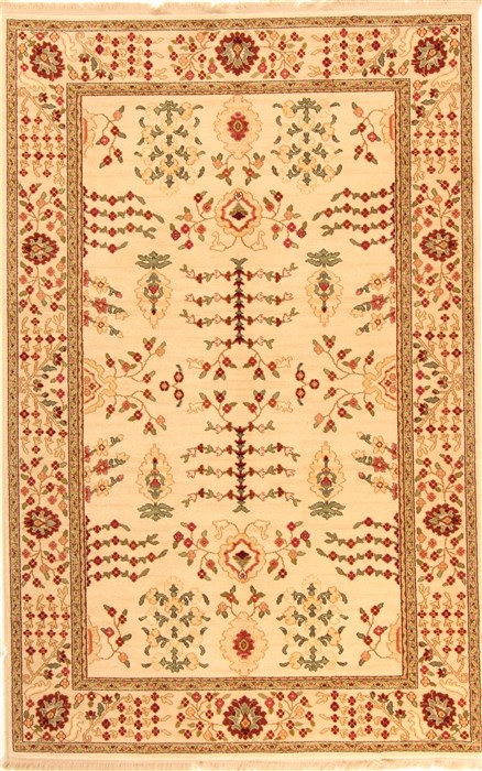 Chobi Beige Machine Made 69 X 90  Area Rug 300-17637 Image 0