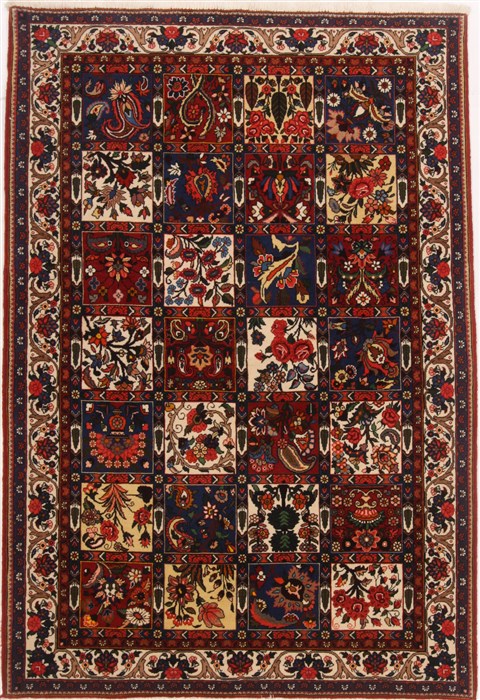 Bakhtiar Multicolor Hand Knotted 49 X 70 Area Rug 251-17638 Image 0