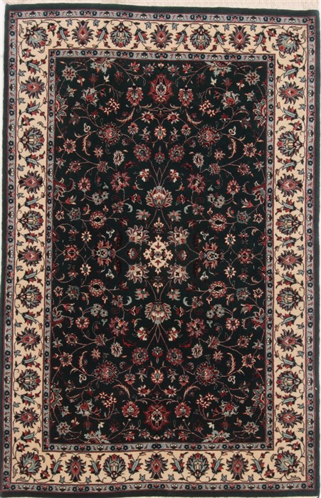 Tabriz Green Hand Knotted 41 X 64 Area Rug 251-17642 Image 0