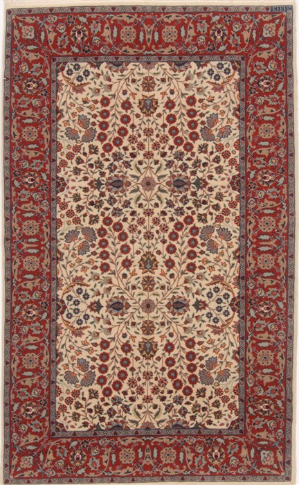 Hereke Beige Hand Knotted 35 X 58  Area Rug 250-17643 Image 0