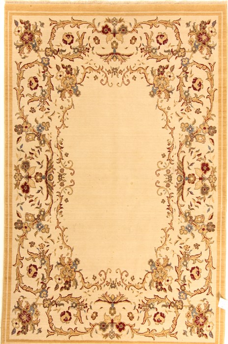 Modern Beige Machine Made 63 X 99  Area Rug 300-17655 Image 0