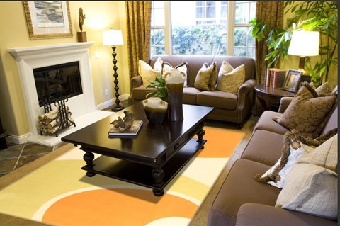 Modern Beige Machine Made 69 X 99 Area Rug 300-17657 Image 2