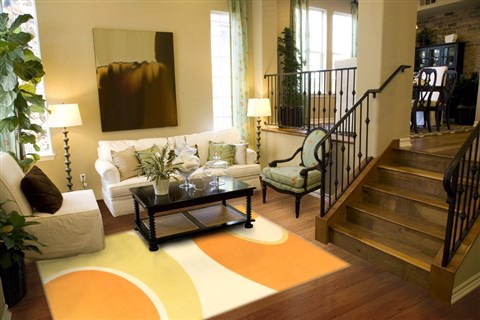Modern Beige Machine Made 69 X 99 Area Rug 300-17657 Image 3