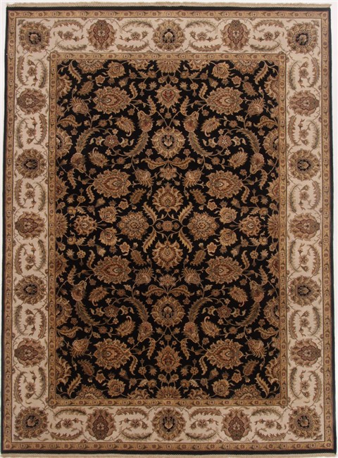 Ziegler Black Hand Knotted 88 X 119 Area Rug 250-17666 Image 0