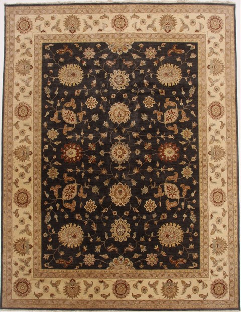 Ziegler Black Hand Knotted 1110 X 154  Area Rug 250-17673 Image 0
