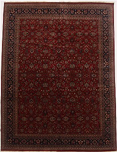 Indian Kashmar Red Rectangle 12x15 ft Wool Carpet 17680