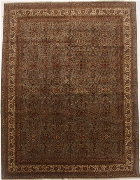 Tabriz Blue Hand Knotted 1110 X 153  Area Rug 250-17682 Image 0