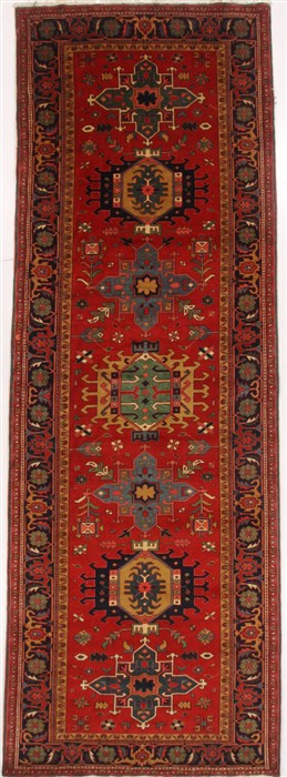Heriz Red Runner Hand Knotted 54 X 155  Area Rug 250-17685 Image 0