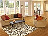 Modern Beige Machine Made 53 X 73 Area Rug 300-17686 Thumb 5