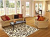 Modern Beige Machine Made 53 X 73 Area Rug 300-17687 Thumb 5