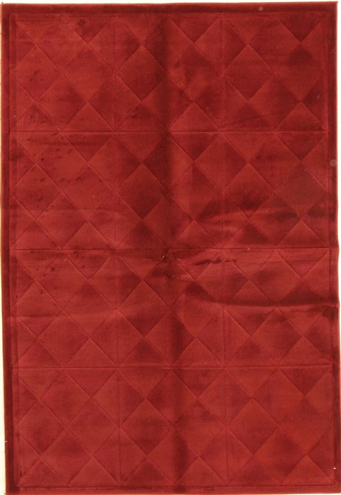 Modern Red Machine Made 53 X 76  Area Rug 300-17691 Image 0