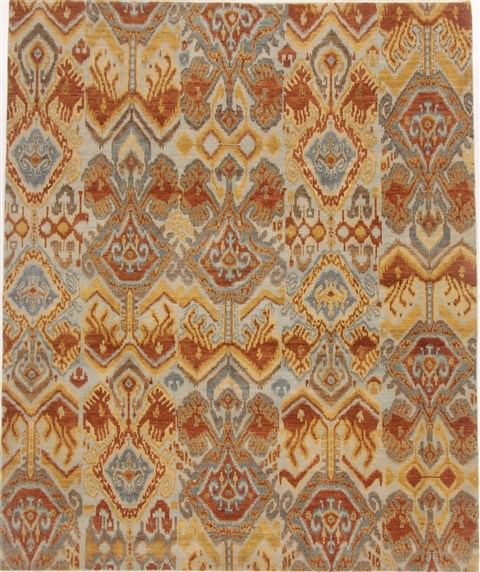 Modern Multicolor Hand Knotted 711 X 96  Area Rug 250-17704 Image 0