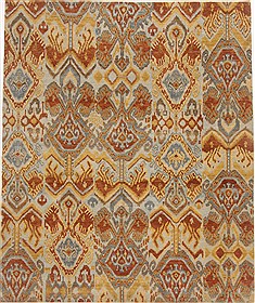 Indian Modern Multicolor Rectangle 8x10 ft Wool Carpet 17704