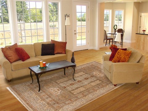 Modern Blue Hand Knotted 80 X 102 Area Rug 250-17705 Image 4