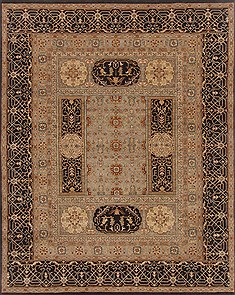 Indian Modern Blue Rectangle 8x10 ft Wool Carpet 17706