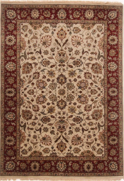 Tabriz Beige Hand Knotted 411 X 70 Area Rug 250-17720 Image 0