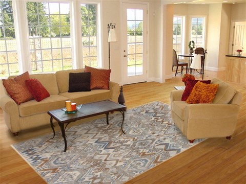 Modern Blue Hand Knotted 711 X 100 Area Rug 250-17722 Image 4