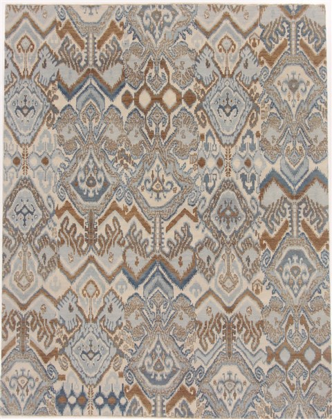 Modern Blue Hand Knotted 711 X 100 Area Rug 250-17722 Image 0