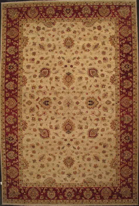 Pishavar Beige Hand Knotted 120 X 180  Area Rug 300-17724 Image 0
