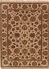 Agra Beige Hand Knotted 52 X 70  Area Rug 250-17726 Thumb 0