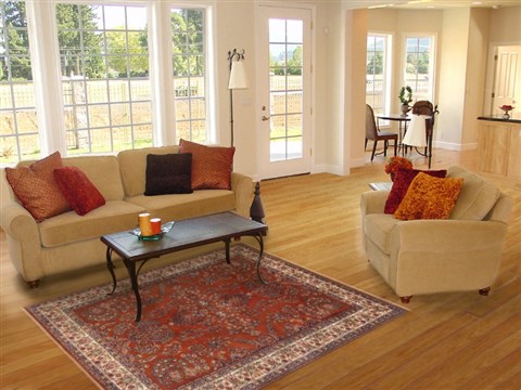 Tabriz Beige Hand Knotted 51 X 72 Area Rug 250-17729 Image 5