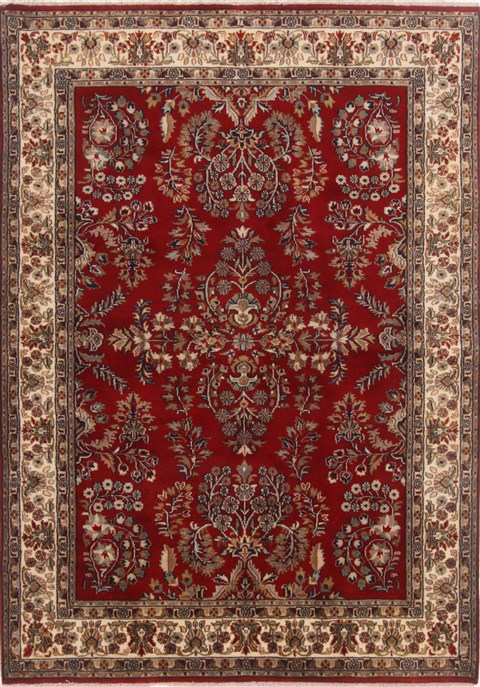 Tabriz Red Hand Knotted 411 X 70 Area Rug 250-17730 Image 0
