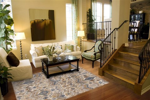 Modern Beige Hand Knotted 711 X 911 Area Rug 250-17741 Image 3