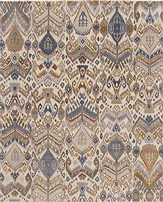 Indian Modern Beige Rectangle 8x10 ft Wool Carpet 17741