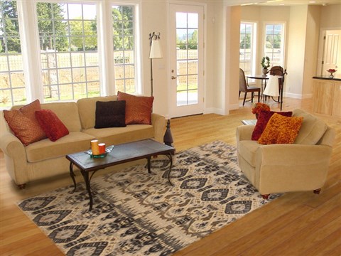 Modern Multicolor Hand Knotted 80 X 103 Area Rug 250-17742 Image 4