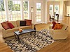 Modern Multicolor Hand Knotted 80 X 103 Area Rug 250-17742 Thumb 4