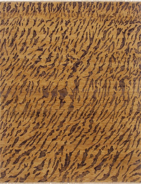 Modern Brown Hand Knotted 80 X 102 Area Rug 250-17743 Image 0
