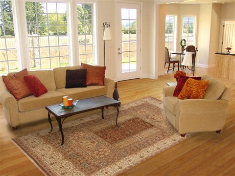 Modern Brown Hand Knotted 81 X 105 Area Rug 250-17744 Image 4