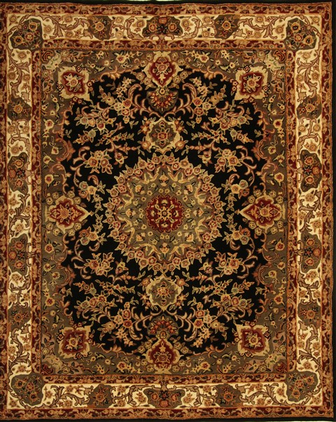 Pishavar Black Hand Tufted 80 X 100 Area Rug 300-17752 Image 0
