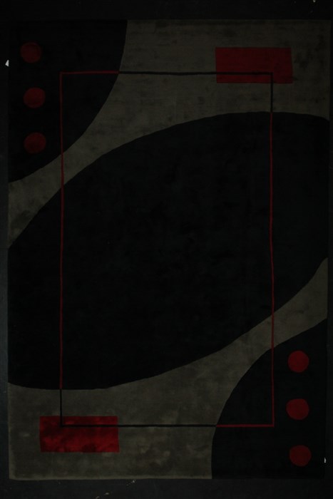 Modern Black Hand Tufted 97 X 138  Area Rug 300-17757 Image 0