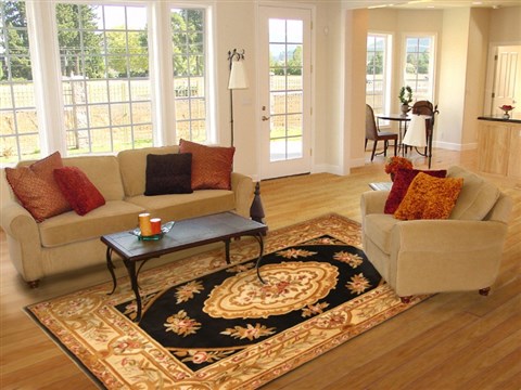 Modern Yellow Hand Tufted 80 X 101 Area Rug 300-17758 Image 4