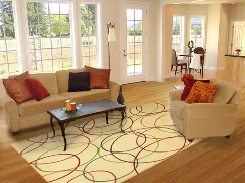 Modern Beige Hand Tufted 80 X 100 Area Rug 300-17765 Image 4