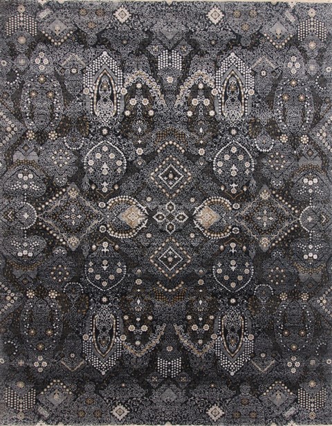 Modern Blue Hand Knotted 80 X 102 Area Rug 250-17767 Image 0