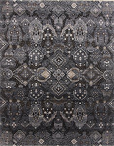 Modern Blue Hand Knotted 8'0" X 10'2"  Area Rug 250-17767