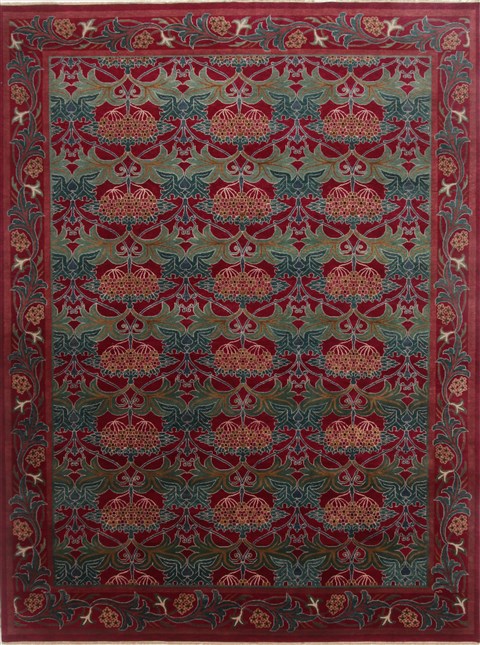 Modern Red Hand Knotted 810 X 1111 Area Rug 250-17774 Image 0