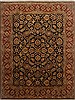 Agra Black Hand Knotted 91 X 121 Area Rug 250-17775 Thumb 0