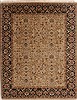 Agra Beige Hand Knotted 92 X 123 Area Rug 250-17777 Thumb 0